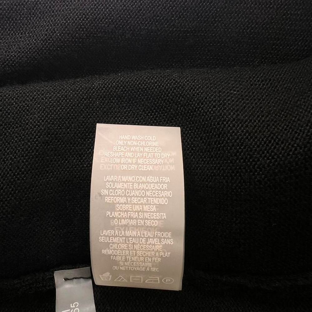 Karl Lagerfeld Paris Black Pearl Sweater Crewneck Knit Minimal Chic Women’s M - Picture 6 of 6